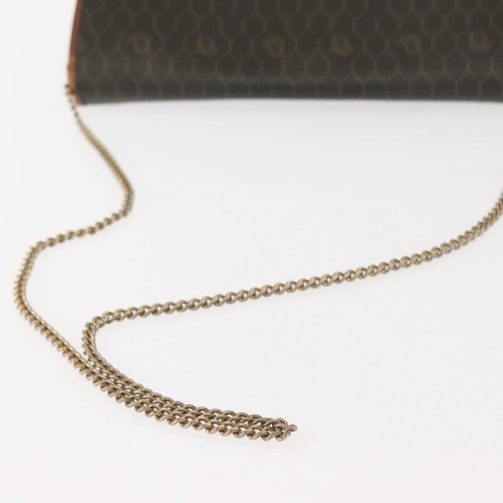 Authentic Christian Dior Honeycomb Canvas Shoulder Bag PVC Khaki Gold - Picture 14 of 16